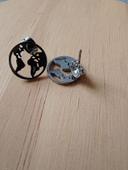 Boucles d'oreilles acier inoxydable map monde