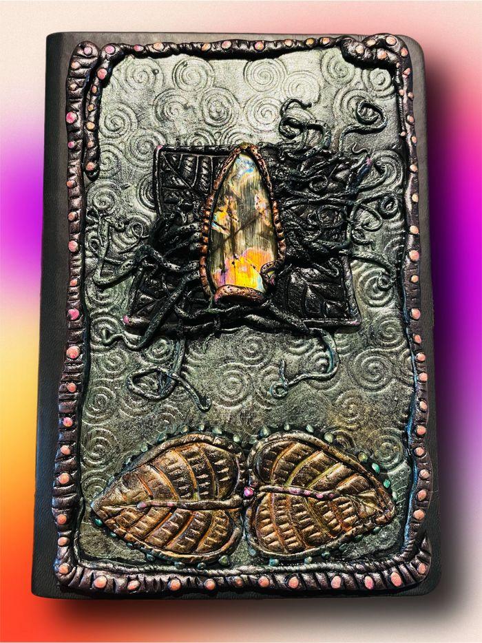 Notebook Grimoire Journal Celtic Labradorite Handmade - photo numéro 2