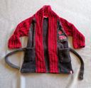 Robe de chambre, chaude, rouge/grise, Spiderman, 2 ans