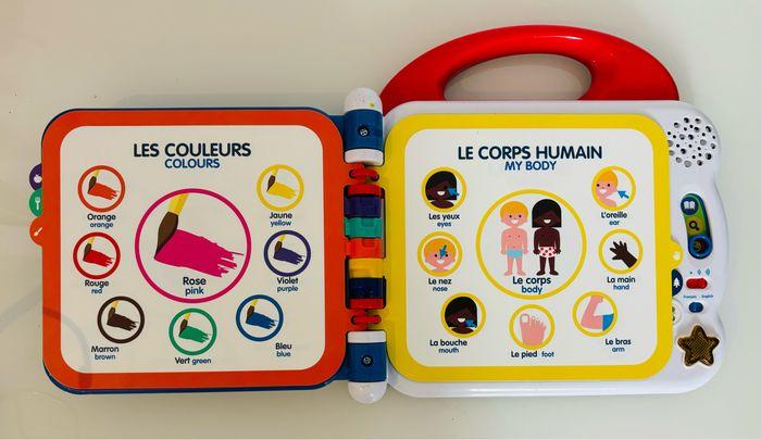 Oxybul Vtech 18 mois - 4 ans mon premier imagier bilingue français anglais mes 100 premiers mots livre éducatif électronique interactif bébé 12 pages illustrées animaux aliments couleurs parties du corps vêtements contraires lot SOP77 - photo numéro 6