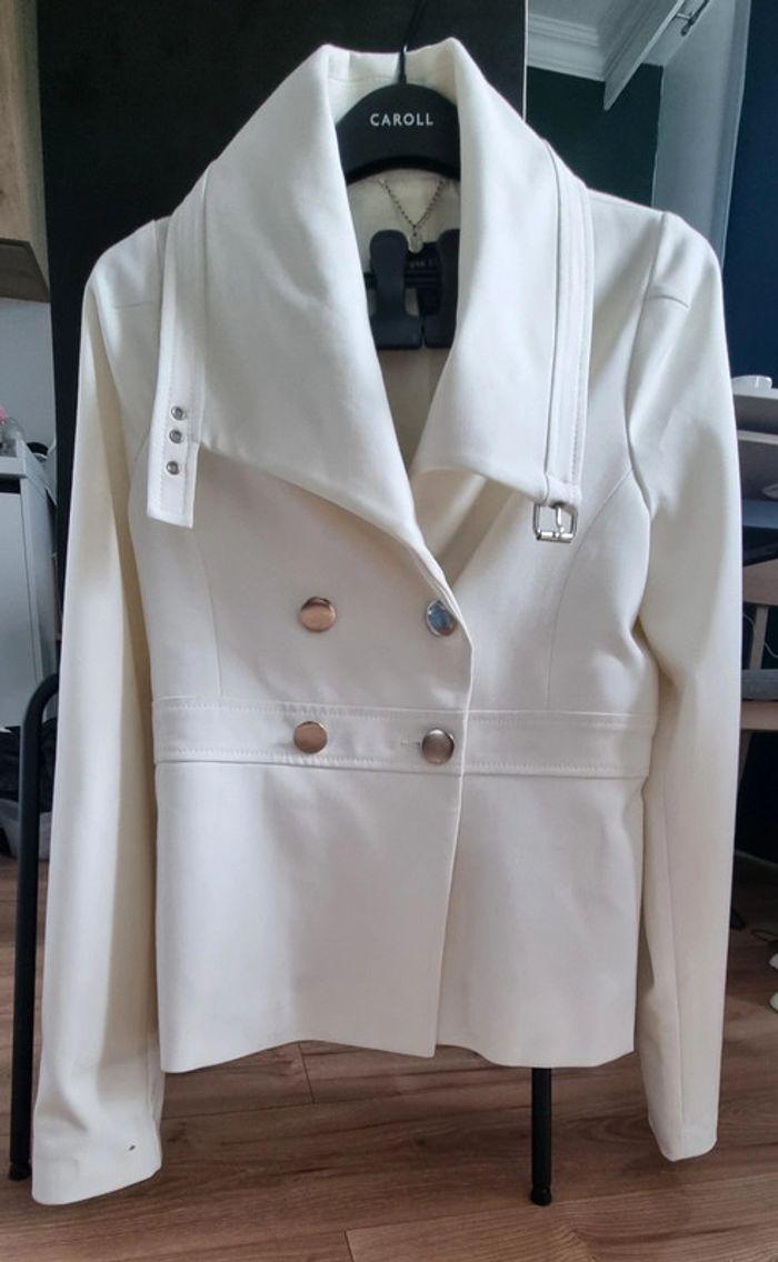 Manteau blanc crème - Mango neuf - photo numéro 3