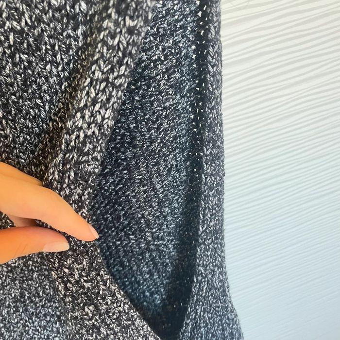 Pull - poncho sans manche gris chiné Zara Knit femme - photo numéro 7