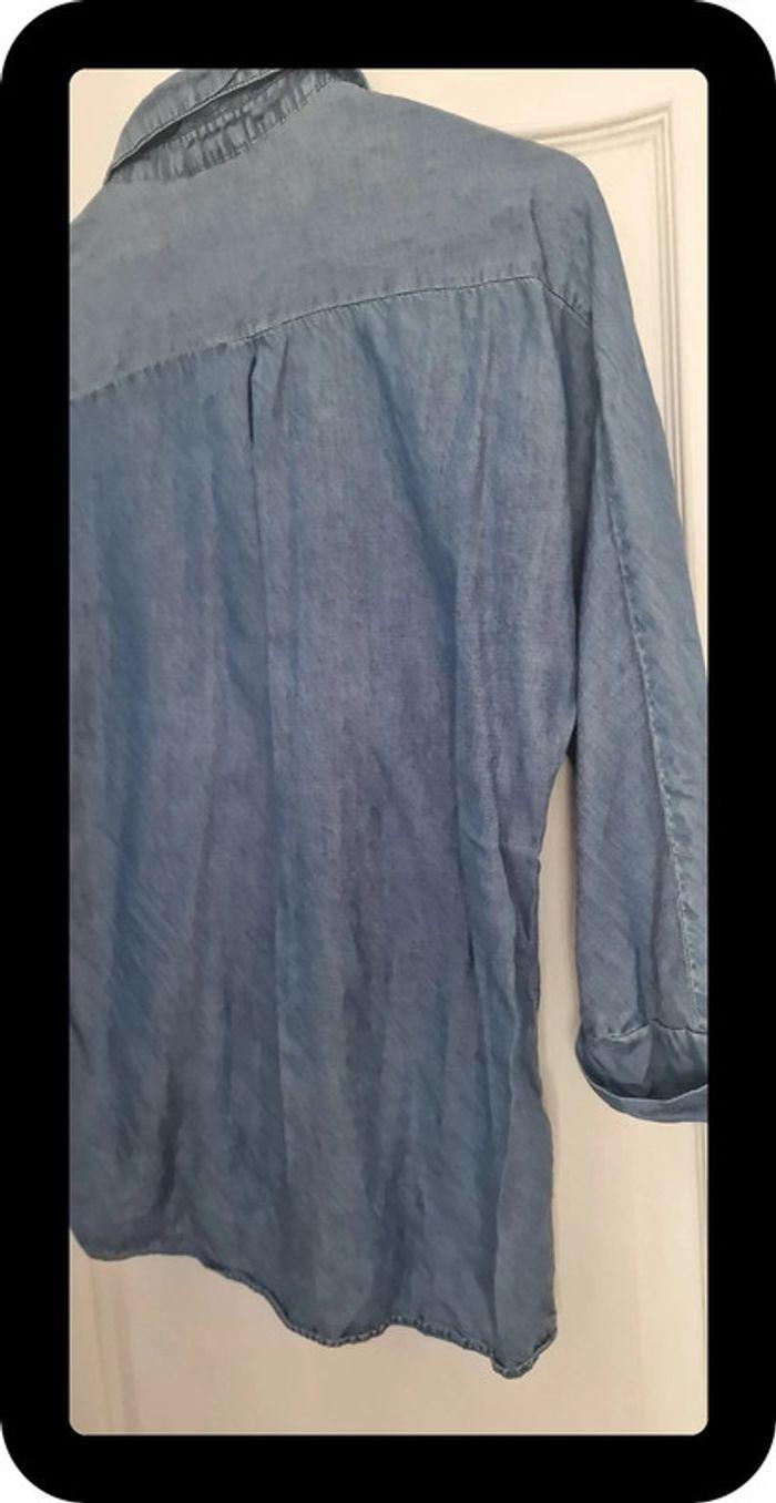 Chemise lyocell Promod, taille 38, manches 3/4, coupe loose - photo numéro 4