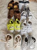 Lot premiers chaussons/chaussures du 16 au 18 environ