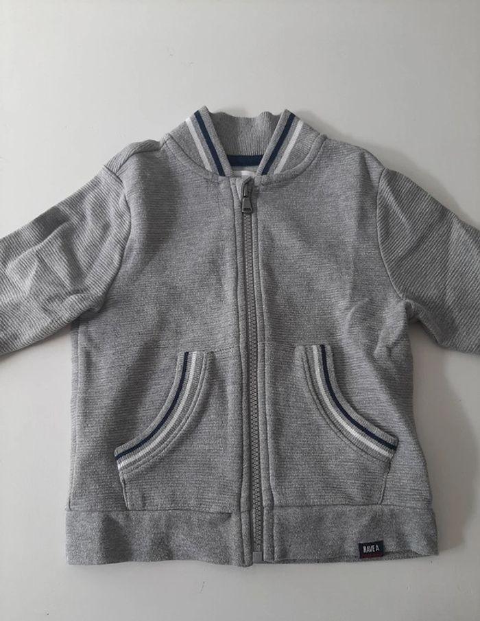 Gilets zippe Orchestra gris taille 3 ans / 98 cm - photo numéro 1