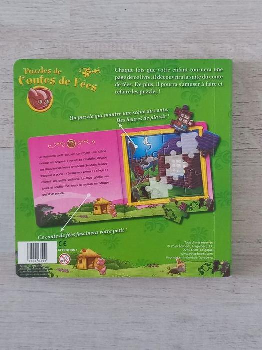 livre puzzles "les trois petits cochons" - photo numéro 2