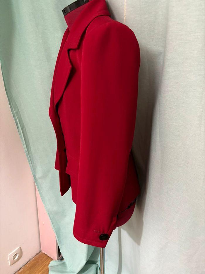 Veste blazer vintage 80's Yves Saint Laurent rouge - photo numéro 4