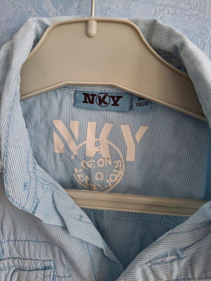 Chemise à rayures bleu ciel.  Nky - photo numéro 3