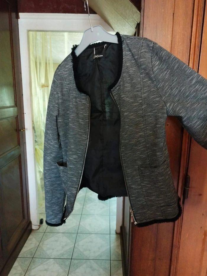 Veste légère col rond grise taille S/36 - photo numéro 10