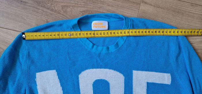 Pull bleu From Future coton et cashmere col rond taille XL - photo numéro 9