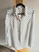 Blouse Camaïeu blanche pois noirs Taille 42/44