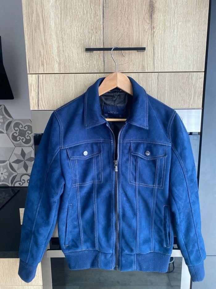 Veste mi saison Zara taille s bleu marine - photo numéro 1