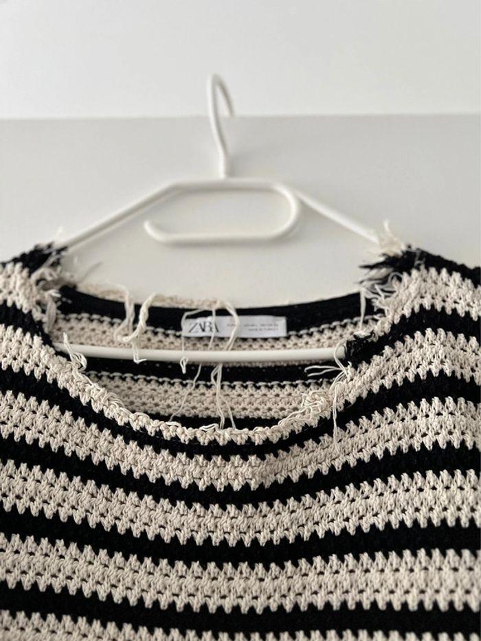 Pull marinière en maille Zara taille M/L - photo numéro 6