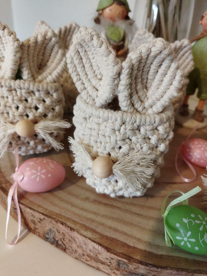 Paniers lapin de Pâques macramé ( lot de 6 ) - photo numéro 2