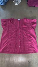 Chemisier rouge framboise - Taille 38 - Pimkie