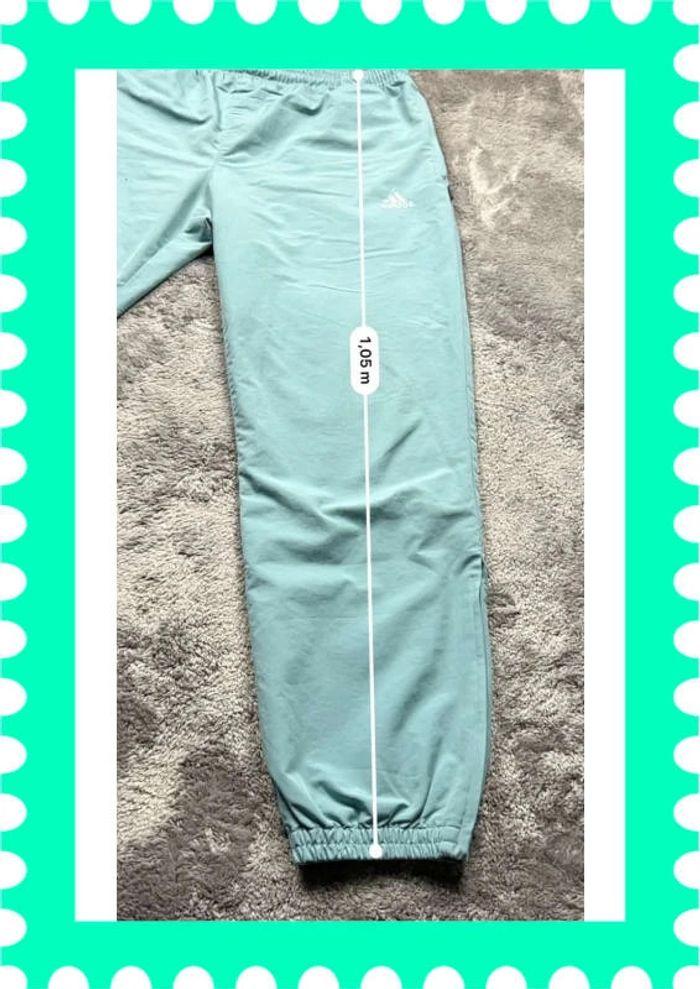 👕 Track Pant Pantalon survêtement jogging Vintage Adidas logo brodé Turquoise Taille XL 👕 - photo numéro 3