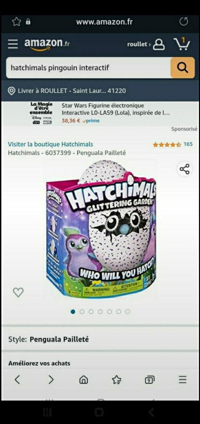 Hatchimals pengualas pailleté négociable - photo numéro 1