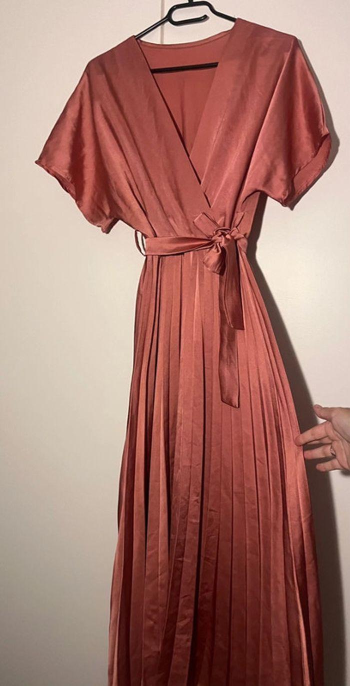 Robe en satin Rose - photo numéro 2