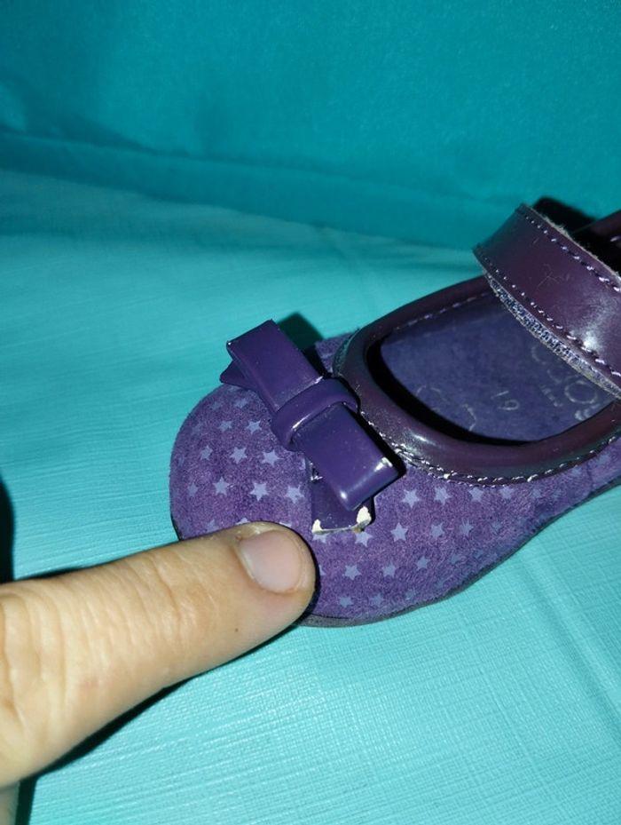 Ballerines à scratch violettes motif étoile T19 Gémo - photo numéro 5