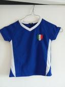 Maillot de foot Italie taille 2 ans, 24 mois, bleu, blanc Kiabi