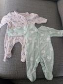 Lot de 2 pyjamas en coton baby club 50cm