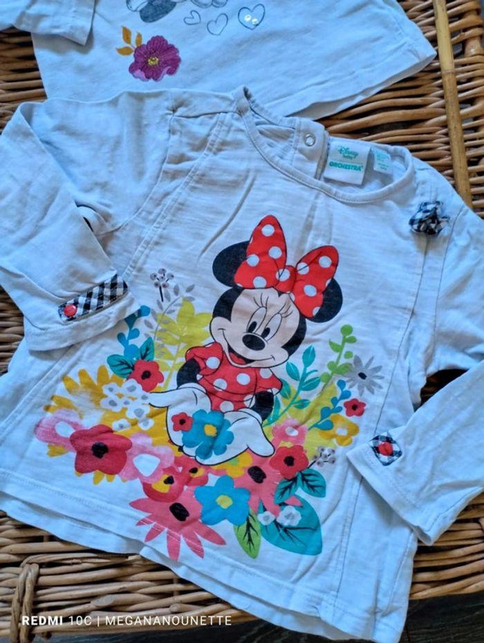 🦋 Lot x 2 blouses Minnie 2 ans Disney - photo numéro 2