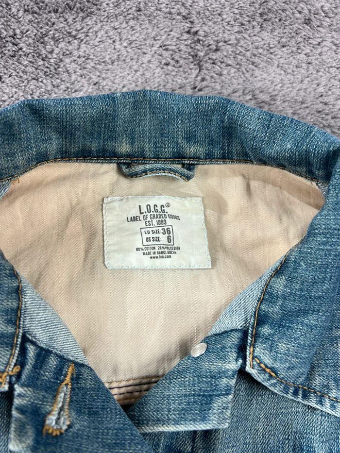 👕 Veste en Jeans vintage y2k Bleu Clair Taille S 👕 - photo numéro 7