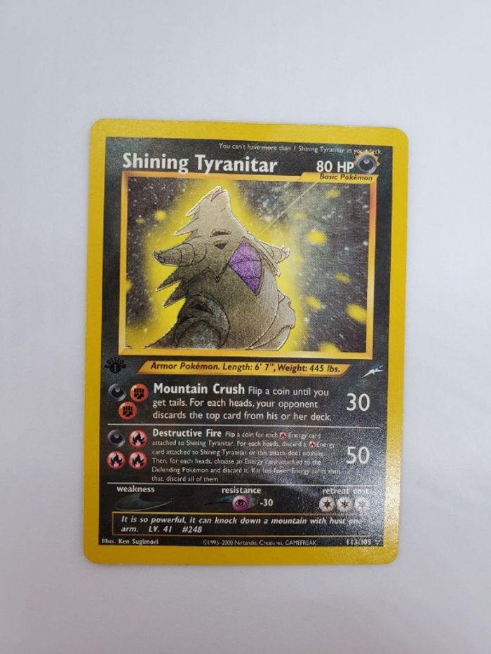 Shining Tyranitar Pokémon Holo 113/105 - photo numéro 3