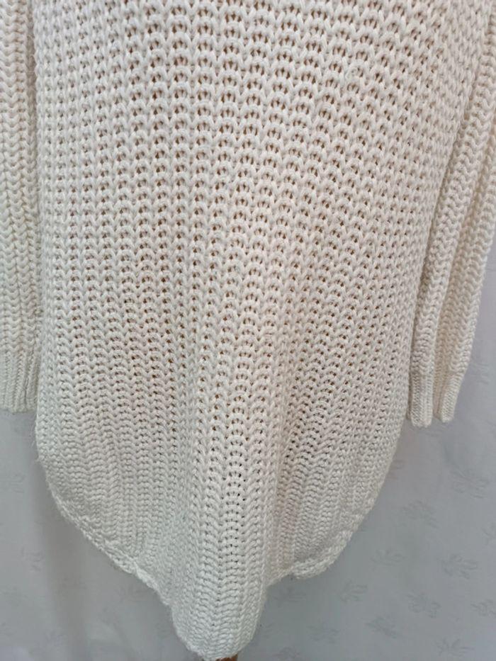 Pull tricot blanc taille S - photo numéro 3