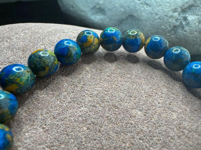 Bracelet Azurite pierre naturelle en perles ronde de 8 mm - photo numéro 3