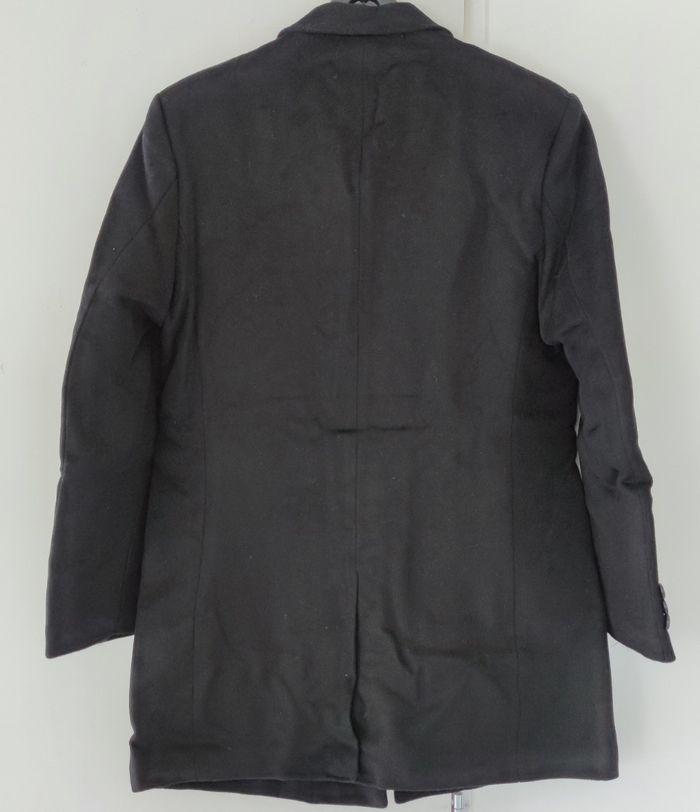 Manteau long en laine pour hommes taille XL couleur noire - photo numéro 2