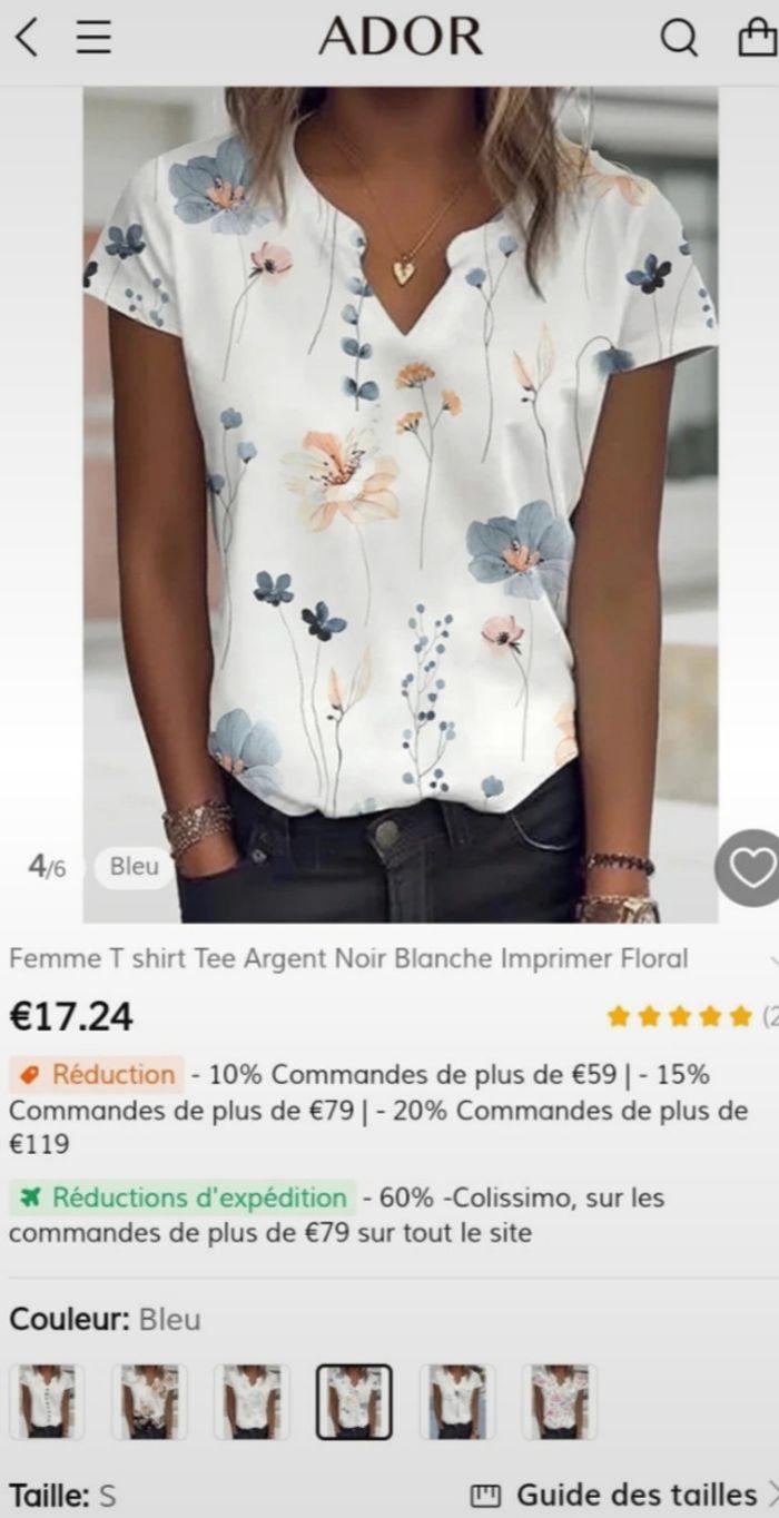 tee-shirt à fleurs - photo numéro 3