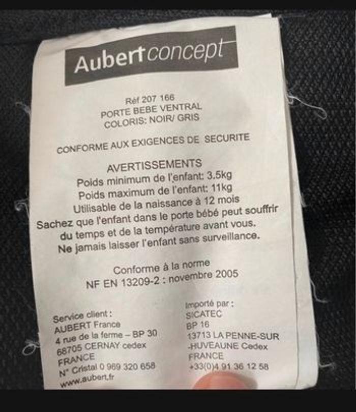 Port bébé Aubert Concept très peux utilisé - photo numéro 4