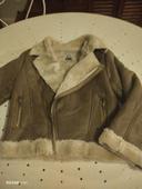 Blouson aviateur marron a fourrure