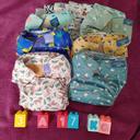 Lot de 6 couches lavables TE1 Bambino Mio et Feel Natural + 6 inserts (boosters)