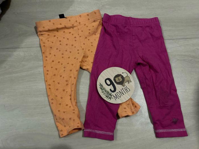 Lot 2 pantalons 9 mois - photo numéro 1