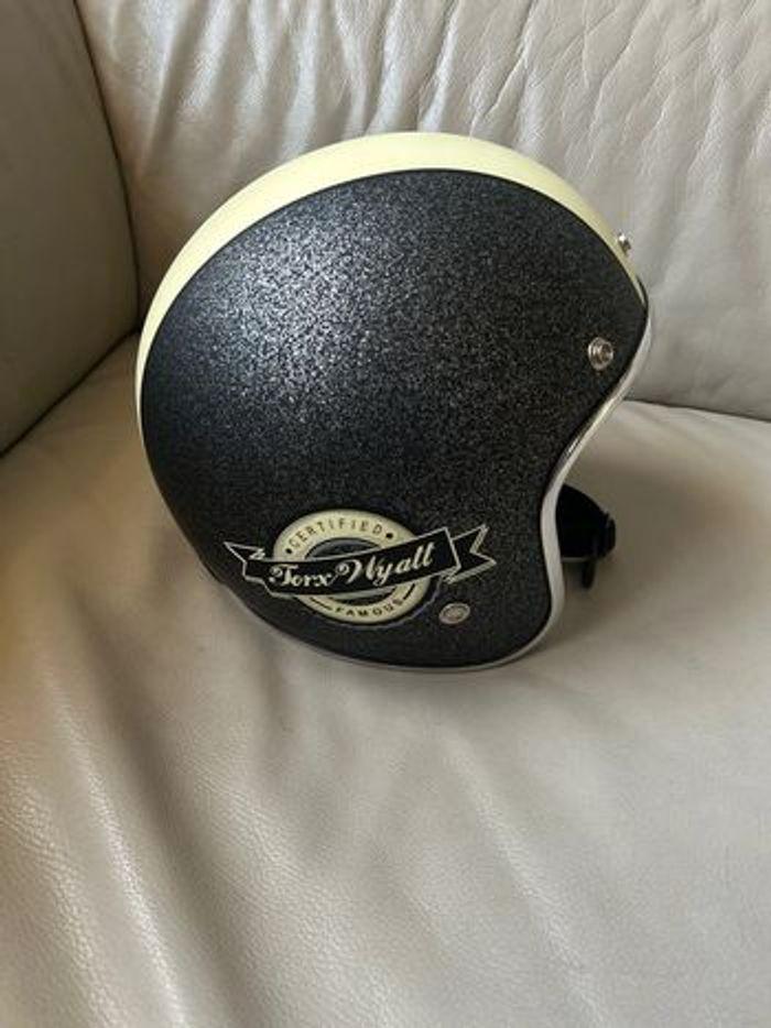 Casque Torx XL noir pailleté et beige - photo numéro 3