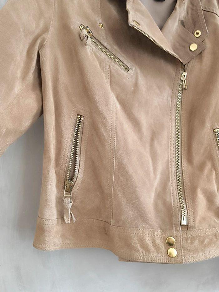 🤎 Veste croûte de cuir beige Mango 38/40 🤎 - photo numéro 13