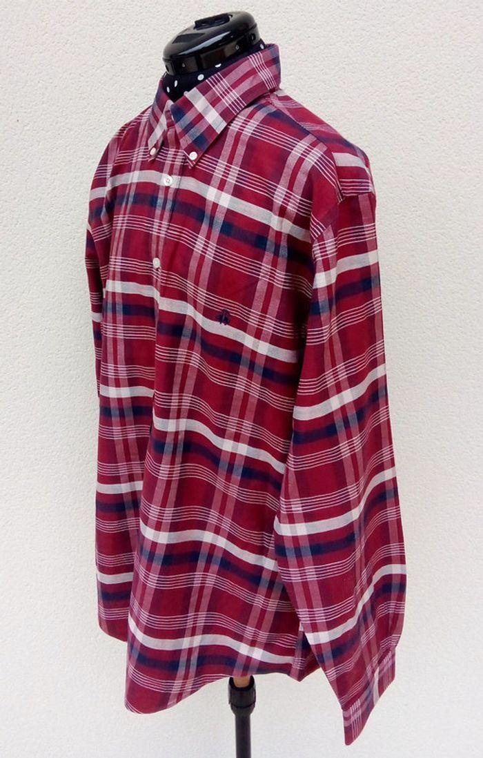 Chemise manches longues bordeaux à carreaux Brooks Brothers taille L - photo numéro 4