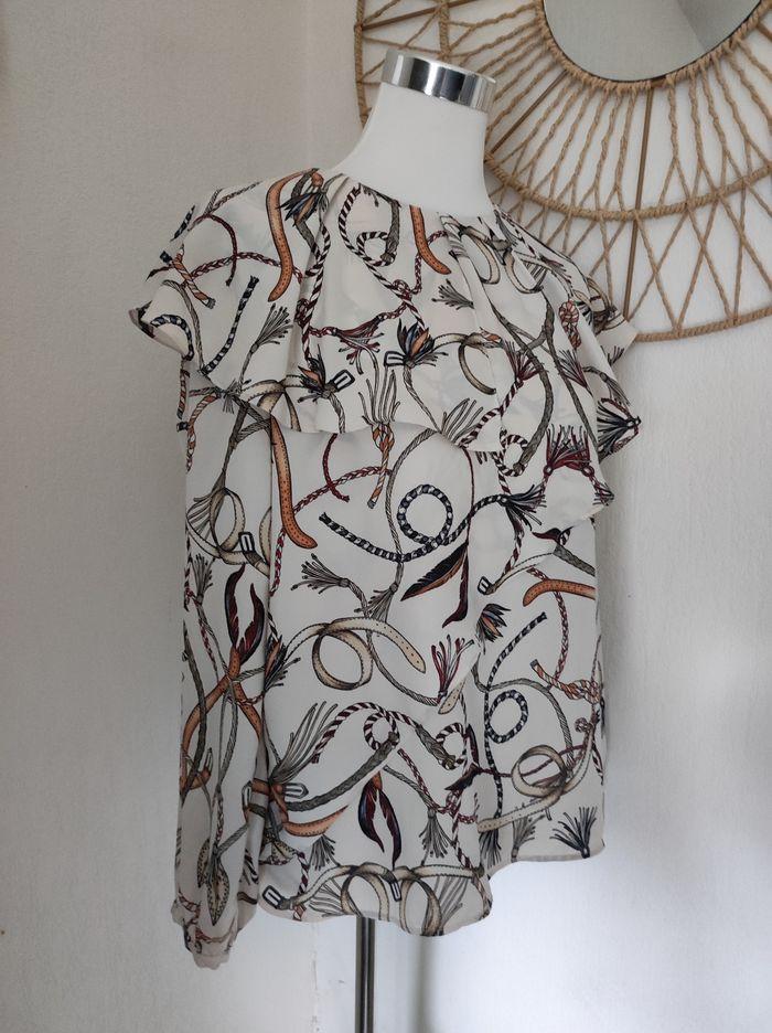 Blouse a motifs Ts Zara basic collection - photo numéro 6