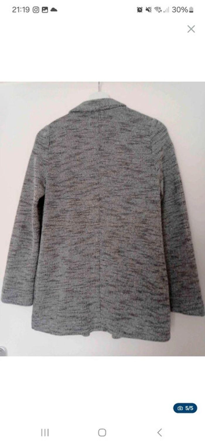 Veste blazer droit gris chiné - Promod - Taille S : 36 - 38 - photo numéro 5