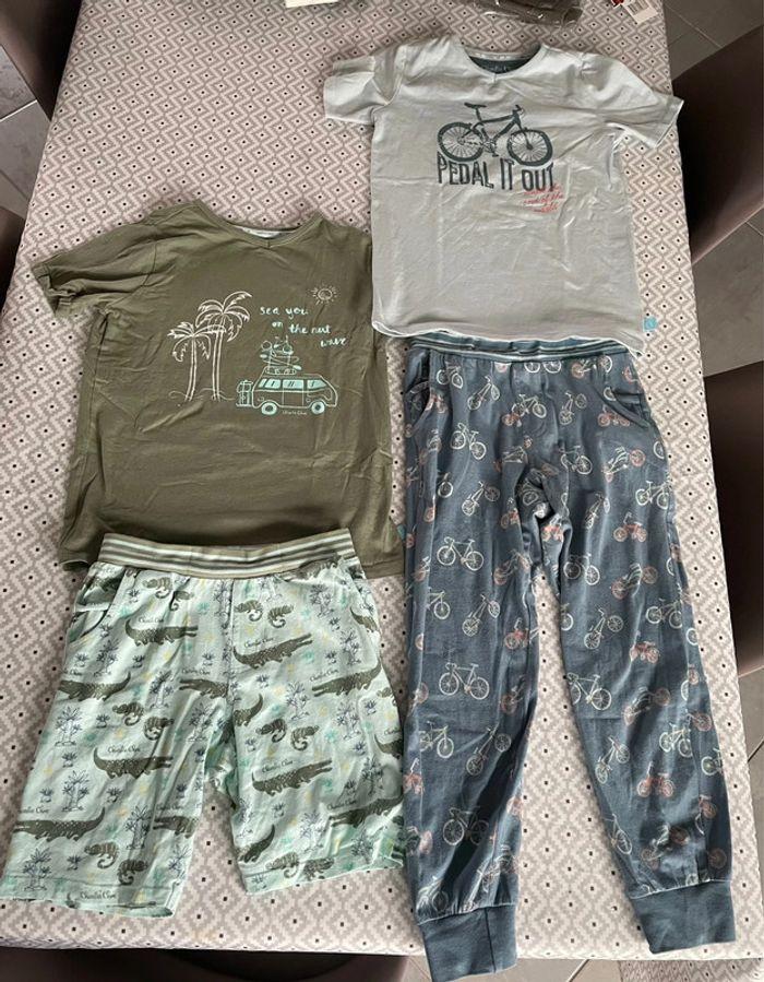 Lot de 2 pyjamas 6-8 ans garçon pour mi saison. - photo numéro 1