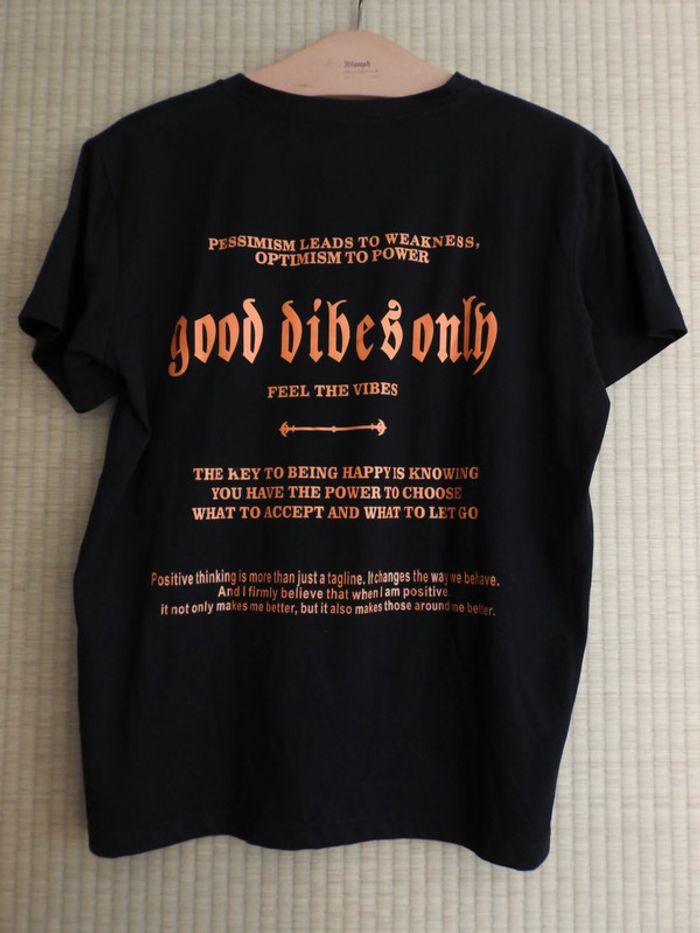 T-shirt Good vibes only - taille L - photo numéro 3