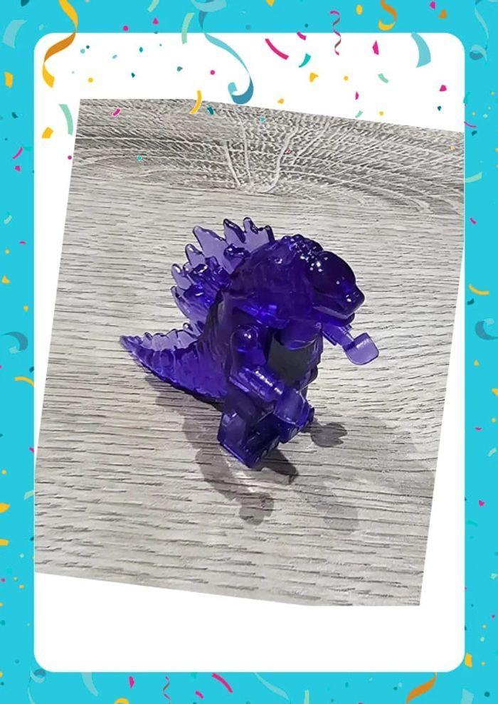 Minifigurine Godzilla violet transparent - clear purple (compatible Lego)