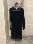 Robe pull noir, maille, bien épais, hiver taille S