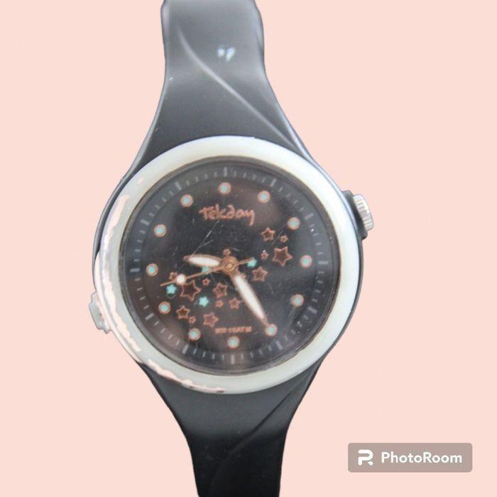 Montre enfant Tekday noire avec étoiles lumineuses - photo numéro 7