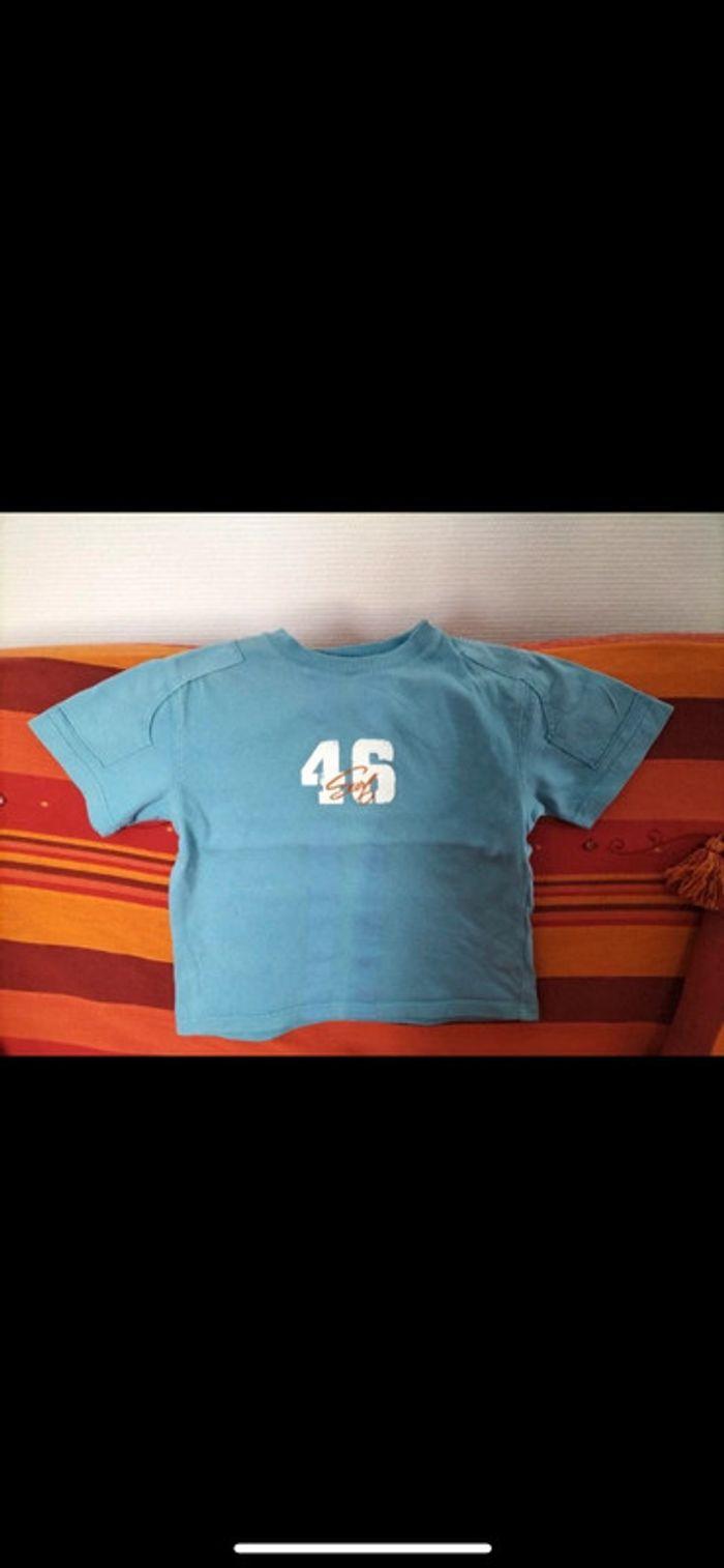 T-shirt manches courtes bleu - photo numéro 1