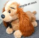 peluche vintage '' lady '' la belle et le clochard ''disney