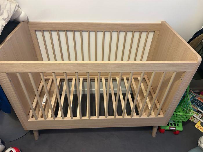 Lit bébé en bois chêne VOX + matelas - photo numéro 5