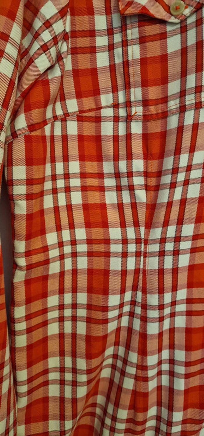 Chemise cintrée a manches longues et carreaux rouge Jack Wolfskin femme taille M - photo numéro 8